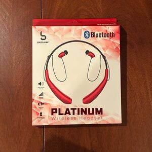 Bass Jaxx Platinum Wireless Headset - Red